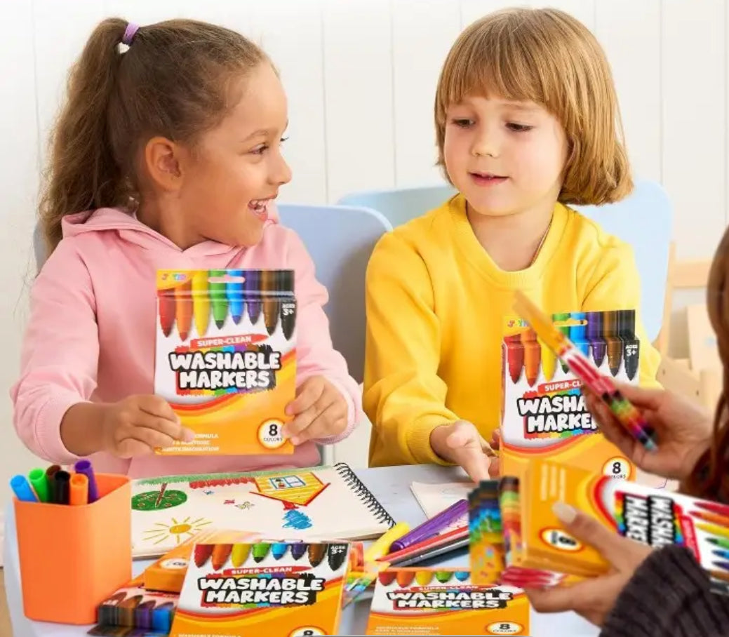 Washable  watercolor Markers for Coloring Pajama Set  for Kids