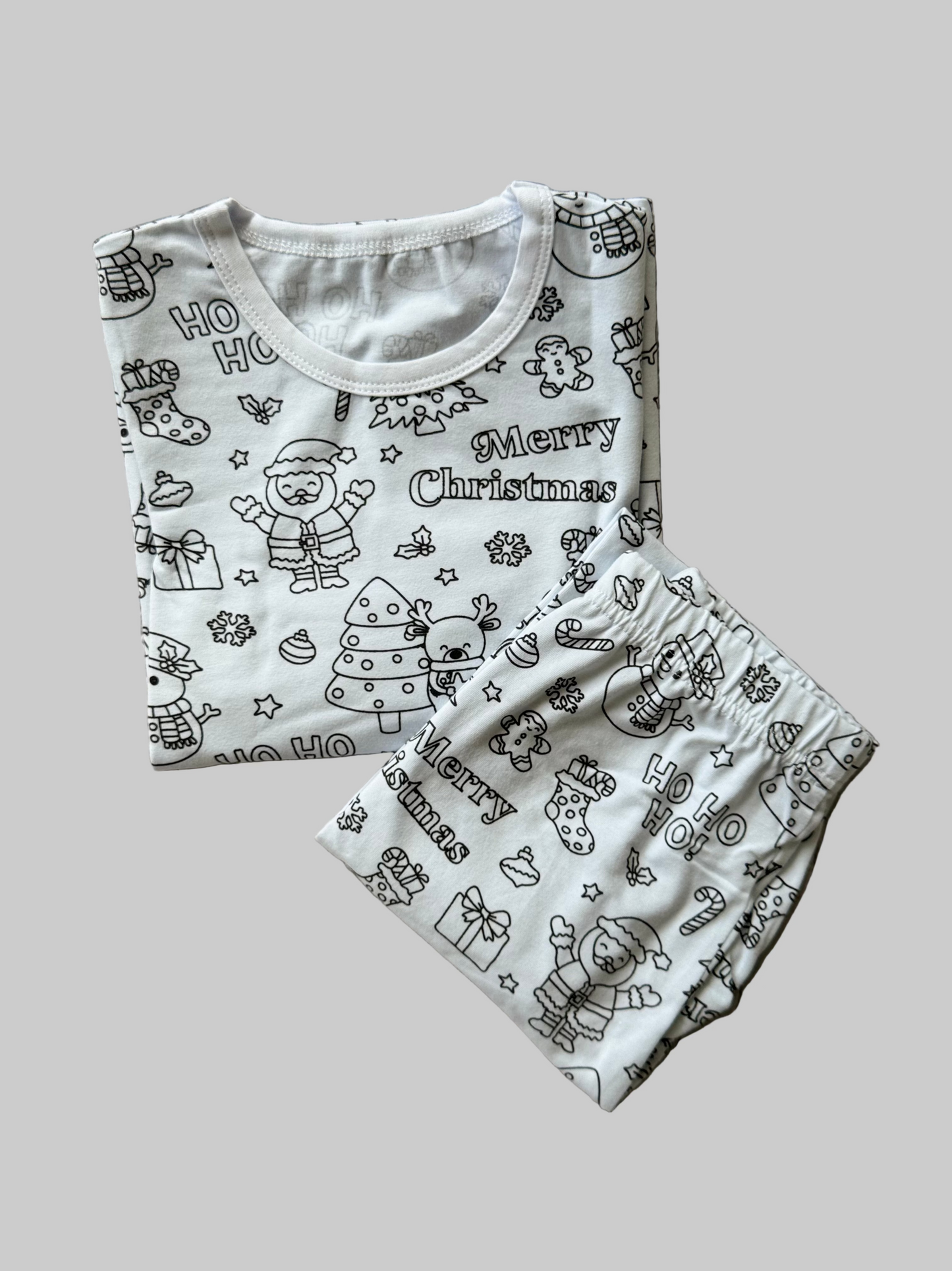 Coloring Pajama Set for Kids ‘Christmas’